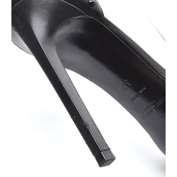 Saint Laurent Black Studded Sandals - Picture 8 of 9